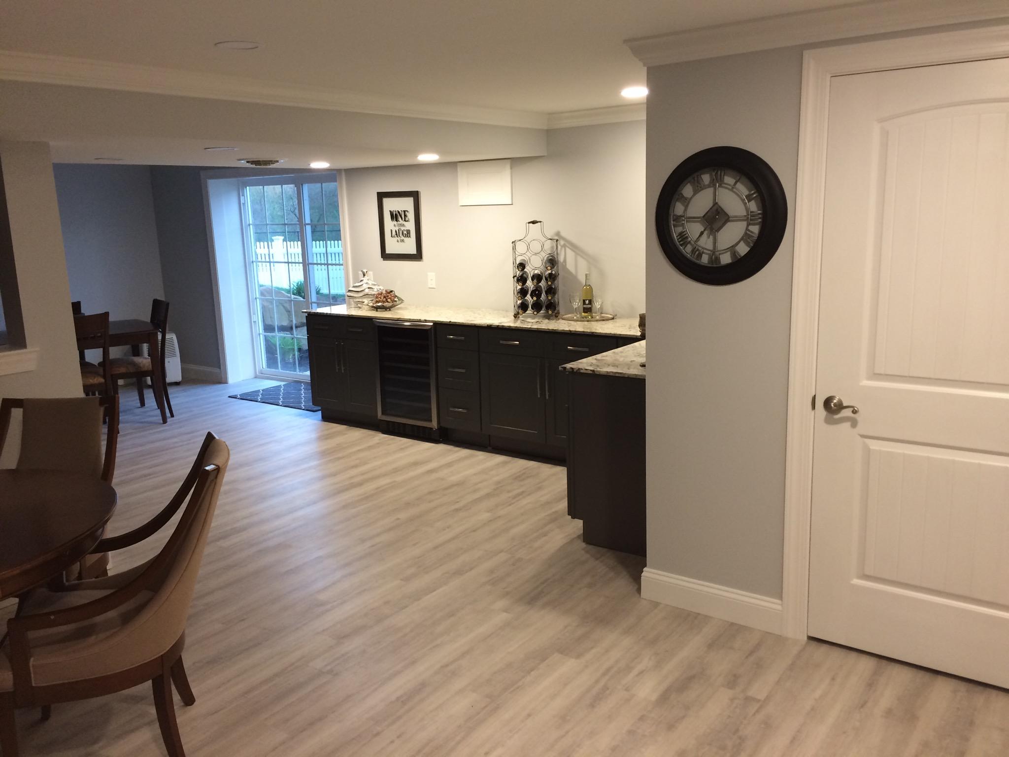 Full Basement Kitchen Remodel Before After 2